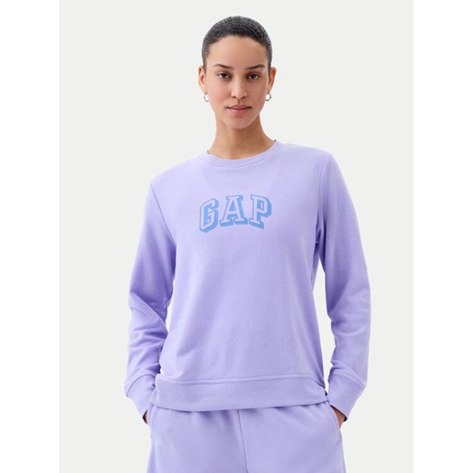 Gap Bluza 885586-02 Fioletowy Regular Fit ze sklepu MODIVO w kategorii Bluzy damskie - zdjęcie 182762170