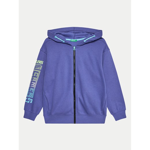 United Colors Of Benetton Bluza 3WFMC504K Niebieski Regular Fit ze sklepu MODIVO w kategorii Bluzy chłopięce - zdjęcie 182762292