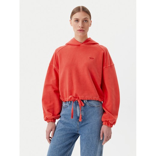 Tommy Jeans Bluza DW0DW20314 Pomarańczowy Relaxed Fit ze sklepu MODIVO w kategorii Bluzy damskie - zdjęcie 182762344