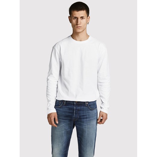 Jack&Jones Longsleeve Noa 12190128 Biały Loose Leg ze sklepu MODIVO w kategorii T-shirty męskie - zdjęcie 182762424
