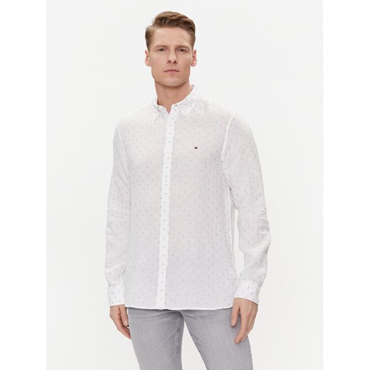 Tommy Hilfiger Koszula MW0MW34615 Biały Slim Fit ze sklepu MODIVO w kategorii Koszule męskie - zdjęcie 182762434