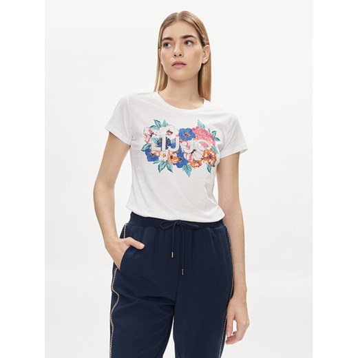 Liu Jo T-Shirt MA4340 JS923 Biały Regular Fit ze sklepu MODIVO w kategorii Bluzki damskie - zdjęcie 182762453