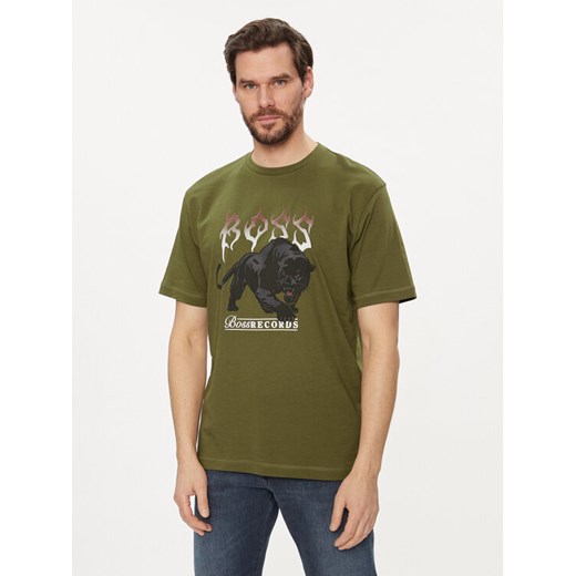 Boss T-Shirt TeePantera 50510223 Zielony Regular Fit ze sklepu MODIVO w kategorii T-shirty męskie - zdjęcie 182762573