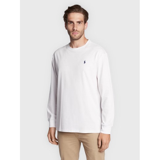 Polo Ralph Lauren Longsleeve 710671467004 Biały Classic Fit ze sklepu MODIVO w kategorii T-shirty męskie - zdjęcie 182762581