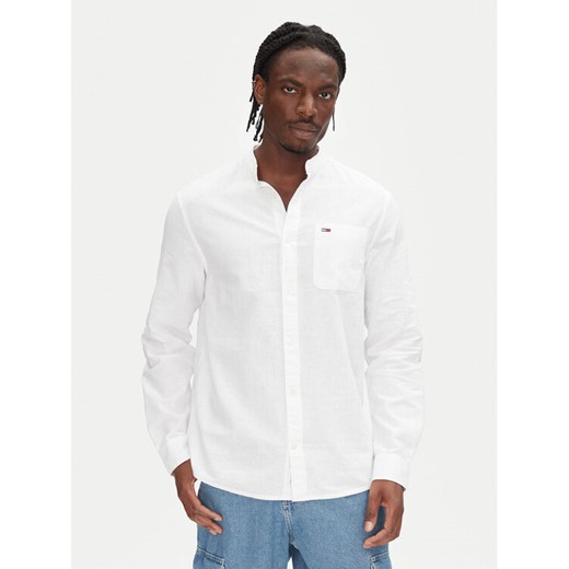 Tommy Jeans Koszula DM0DM20876 Écru Regular Fit ze sklepu MODIVO w kategorii Koszule męskie - zdjęcie 182762643