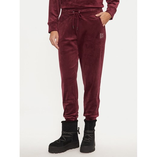 DKNY Spodnie dresowe DP4P3535 Bordowy Regular Fit ze sklepu MODIVO w kategorii Spodnie damskie - zdjęcie 182762653
