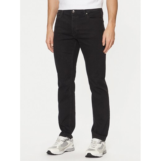 Jack&Jones Jeansy Mike 12246951 Czarny Tapered Fit ze sklepu MODIVO w kategorii Jeansy męskie - zdjęcie 182762674