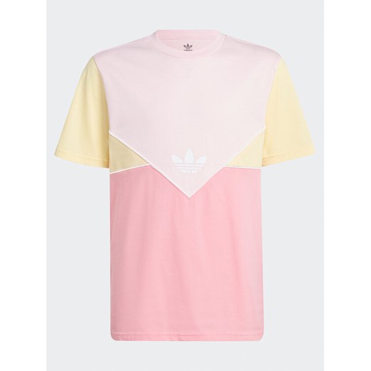 adidas T-Shirt Adicolor T-Shirt H60092 Różowy Regular Fit ze sklepu MODIVO w kategorii Bluzki dziewczęce - zdjęcie 182762861