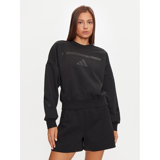 adidas Bluza Z.N.E. JE7855 Czarny Loose Fit ze sklepu MODIVO w kategorii Bluzy damskie - zdjęcie 182762882