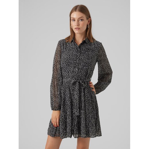Vero Moda Sukienka koszulowa 10299195 Czarny Regular Fit ze sklepu MODIVO w kategorii Sukienki - zdjęcie 182762892