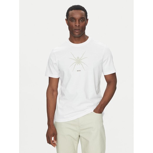 BOSS T-Shirt Te_Spiderbat 50534924 Biały Regular Fit ze sklepu MODIVO w kategorii T-shirty męskie - zdjęcie 182762912