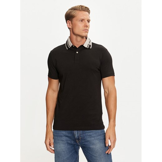 Guess Polo M4BP66 J1314 Czarny Regular Fit ze sklepu MODIVO w kategorii T-shirty męskie - zdjęcie 182762981
