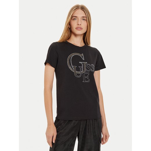 Guess T-Shirt W4BI16 I3Z14 Czarny Regular Fit ze sklepu MODIVO w kategorii Bluzki damskie - zdjęcie 182763042
