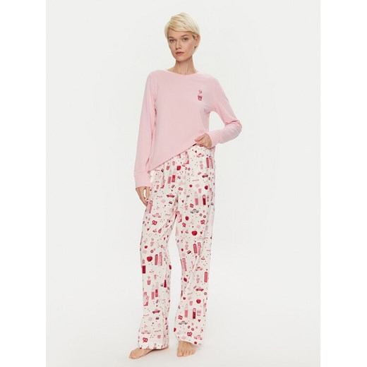 DKNY Piżama YI80037 Różowy Relaxed Fit ze sklepu MODIVO w kategorii Piżamy damskie - zdjęcie 182763101