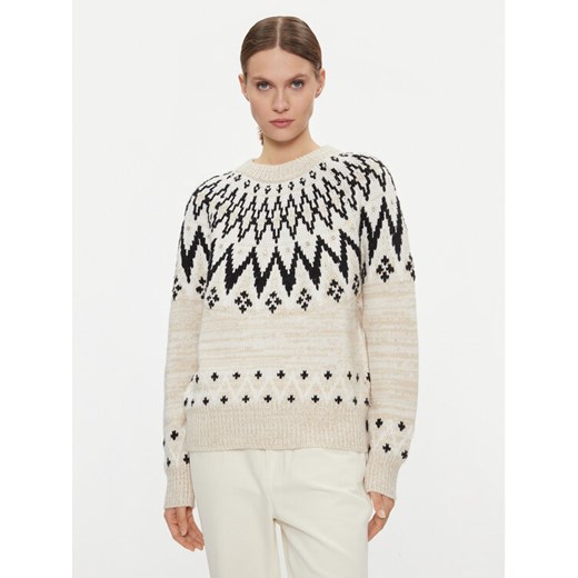 Silvian Heach Sweter CVA23130MA Beżowy Regular Fit ze sklepu MODIVO w kategorii Swetry damskie - zdjęcie 182763104