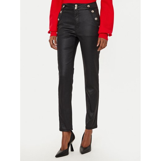 Morgan Spodnie z imitacji skóry 242-PARTY Czarny Slim Fit ze sklepu MODIVO w kategorii Spodnie damskie - zdjęcie 182763124