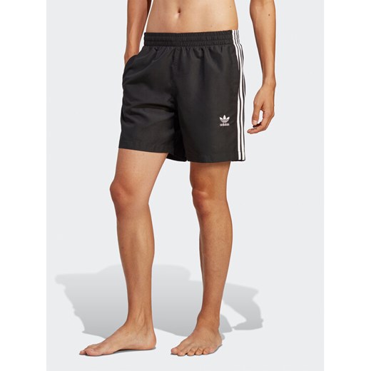 adidas Szorty kąpielowe Originals Adicolor 3-Stripes Swim Shorts HT4406 Czarny Regular Fit ze sklepu MODIVO w kategorii Kąpielówki - zdjęcie 182763161