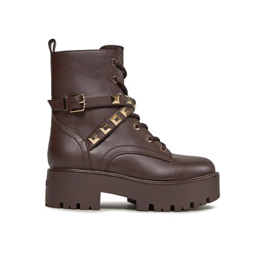 Guess Trapery Vaida FL8VDA Brązowy ze sklepu MODIVO w kategorii Workery damskie - zdjęcie 182763183