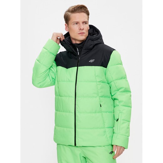 4F Kurtka narciarska 4FAW23TTJAM307 Zielony Regular Fit ze sklepu MODIVO w kategorii Kurtki męskie - zdjęcie 182763201