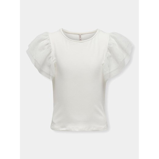 Kids ONLY Bluzka Sine 15322553 Biały Slim Fit ze sklepu MODIVO w kategorii Bluzki dziewczęce - zdjęcie 182763230