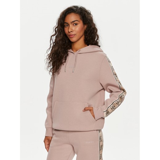 Guess Bluza Carla V4YQ11 KB3P2 Beżowy Regular Fit ze sklepu MODIVO w kategorii Bluzy damskie - zdjęcie 182763260