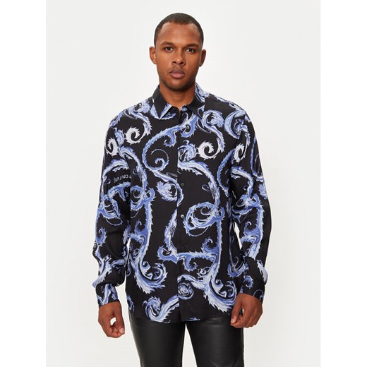 Versace Jeans Couture Koszula 77GAL2R0 Czarny Regular Fit ze sklepu MODIVO w kategorii Koszule męskie - zdjęcie 182763442