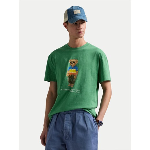 Polo Ralph Lauren T-Shirt 710973138001 Zielony Custom Slim Fit ze sklepu MODIVO w kategorii T-shirty męskie - zdjęcie 182763454