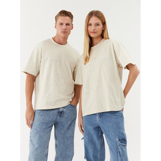 2005 T-Shirt Horned Lucy Beżowy Oversize ze sklepu MODIVO w kategorii Bluzki damskie - zdjęcie 182763532