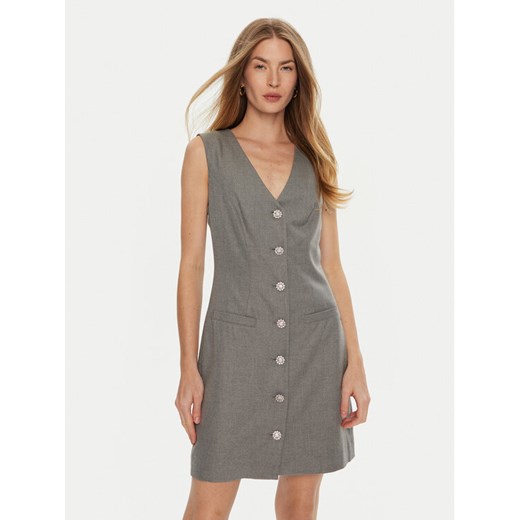 Guess Sukienka koktajlowa Doris W4BK11 WGIF2 Szary Slim Fit ze sklepu MODIVO w kategorii Sukienki - zdjęcie 182763750