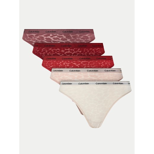 Calvin Klein Underwear Komplet 5 par fig klasycznych 000QD5253E Kolorowy ze sklepu MODIVO w kategorii Majtki damskie - zdjęcie 182763770