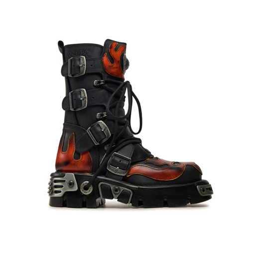 NEW ROCK Glany M-107-S1 Czarny ze sklepu MODIVO w kategorii Workery damskie - zdjęcie 182763883