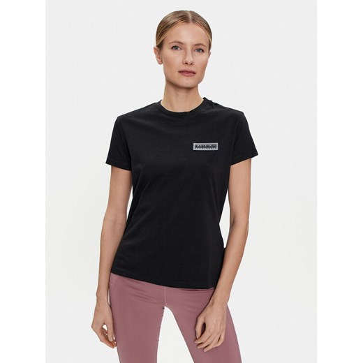 Napapijri T-Shirt Iaato NP0A4HWU Czarny Regular Fit ze sklepu MODIVO w kategorii Bluzki damskie - zdjęcie 182763924