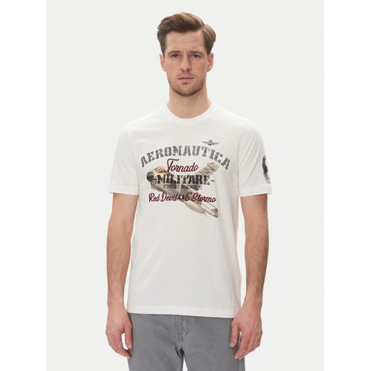 Aeronautica Militare T-Shirt 251TS2406J641 Biały Regular Fit ze sklepu MODIVO w kategorii T-shirty męskie - zdjęcie 182763930