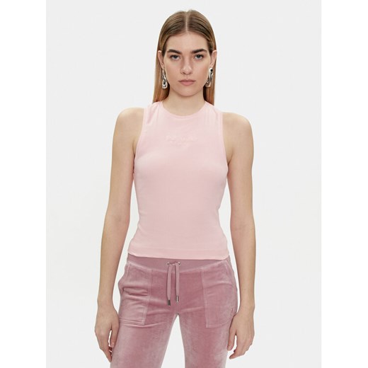 Juicy Couture Top Beckham JCBLV223811 Różowy Slim Fit ze sklepu MODIVO w kategorii Bluzki damskie - zdjęcie 182763943