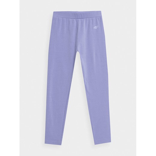 4F Legginsy 4FJAW23TTIGF093 Niebieski Slim Fit ze sklepu MODIVO w kategorii Spodnie dziewczęce - zdjęcie 182763944