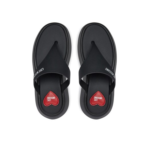 LOVE MOSCHINO Japonki JA28097I0II39000 Czarny ze sklepu MODIVO w kategorii Klapki damskie - zdjęcie 182763953