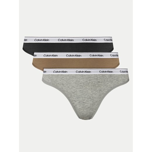 Calvin Klein Underwear Komplet 3 par stringów 000QD5209E Kolorowy ze sklepu MODIVO w kategorii Majtki damskie - zdjęcie 182763992
