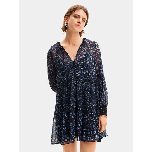 Desigual Sukienka letnia Doque 24SWVW20 Granatowy Relaxed Fit ze sklepu MODIVO w kategorii Sukienki - zdjęcie 182764023