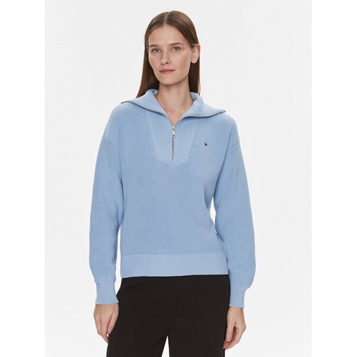 Tommy Hilfiger Sweter WW0WW42420 Niebieski Regular Fit ze sklepu MODIVO w kategorii Swetry damskie - zdjęcie 182764050