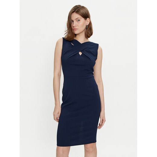Rinascimento Sukienka koktajlowa CFC0118081003 Granatowy Slim Fit ze sklepu MODIVO w kategorii Sukienki - zdjęcie 182764100