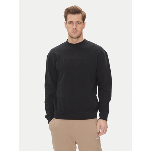 BOSS Bluza David Sweatshirt 50540505 Czarny Relaxed Fit ze sklepu MODIVO w kategorii Bluzy męskie - zdjęcie 182764180