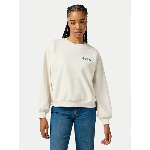 Wrangler Bluza 112356457 Écru Oversize ze sklepu MODIVO w kategorii Bluzy damskie - zdjęcie 182764243