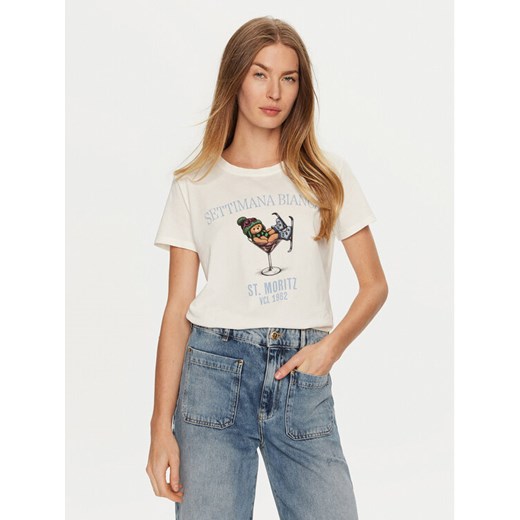 ViCOLO T-Shirt RS0056 Écru Regular Fit ze sklepu MODIVO w kategorii Bluzki damskie - zdjęcie 182764264