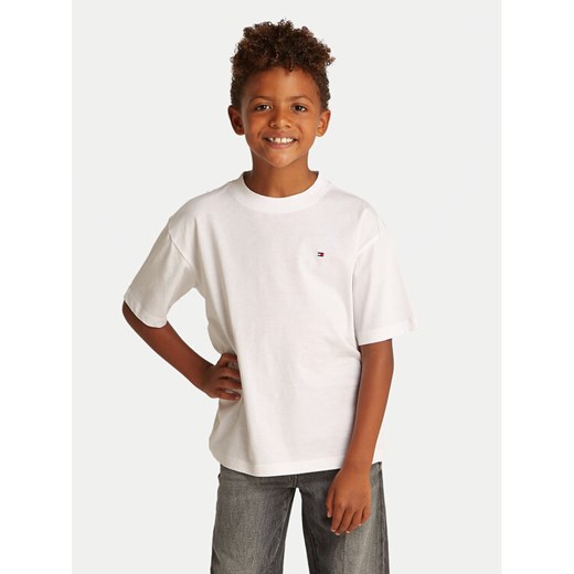 Tommy Hilfiger T-Shirt Essential Archive KB0KB09646 D Biały Regular Fit ze sklepu MODIVO w kategorii T-shirty chłopięce - zdjęcie 182764323
