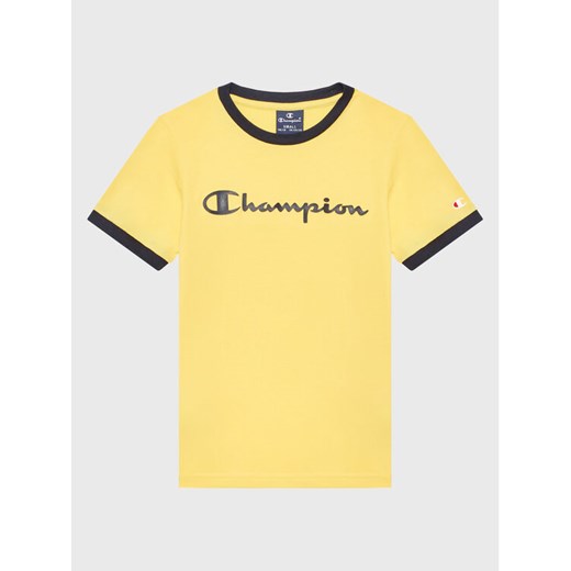 Champion T-Shirt 306286 Żółty Regular Fit ze sklepu MODIVO w kategorii T-shirty chłopięce - zdjęcie 182764452