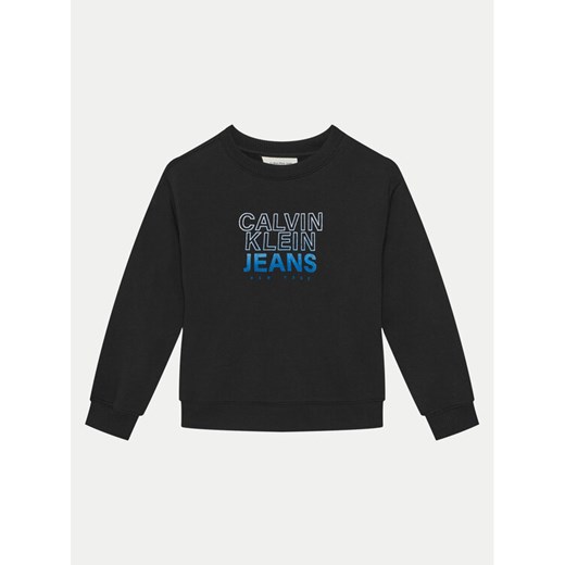 Calvin Klein Jeans Bluza IB0IB02376 Czarny Relaxed Fit ze sklepu MODIVO w kategorii Bluzy chłopięce - zdjęcie 182764513