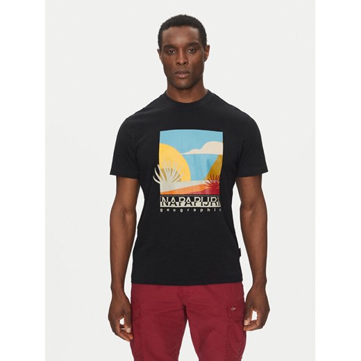 Napapijri T-Shirt S-Arbia NP0A4IE3 Czarny Regular Fit ze sklepu MODIVO w kategorii T-shirty męskie - zdjęcie 182764653