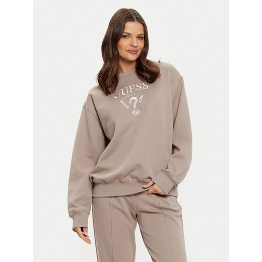 Guess Bluza V5RQ12 KC3D2 Szary Regular Fit ze sklepu MODIVO w kategorii Bluzy damskie - zdjęcie 182764664