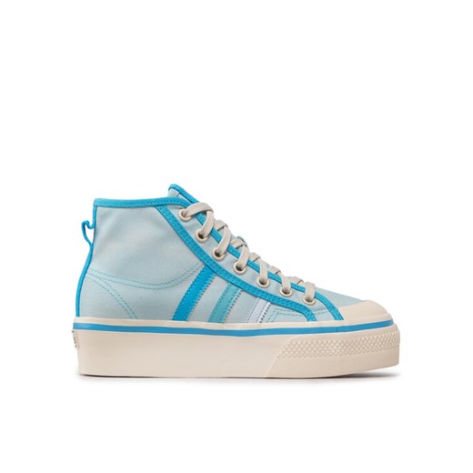 adidas Trampki Nizza Platform Mid GX4604 Niebieski ze sklepu MODIVO w kategorii Trampki damskie - zdjęcie 182764684