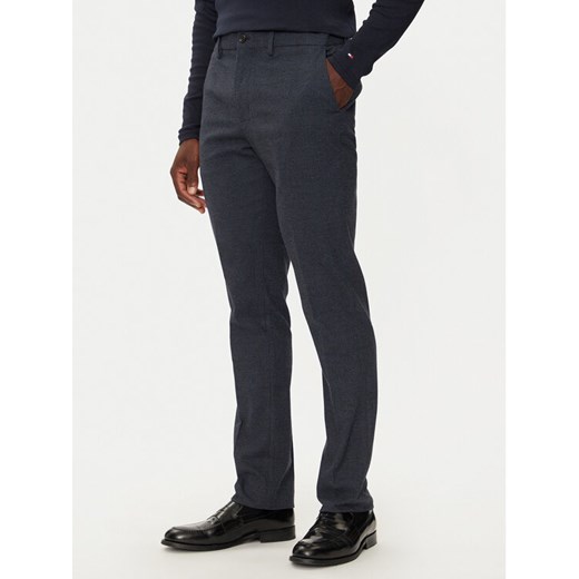 Tommy Hilfiger Chinosy Denton MW0MW36700 Granatowy Slim Fit ze sklepu MODIVO w kategorii Spodnie męskie - zdjęcie 182764700